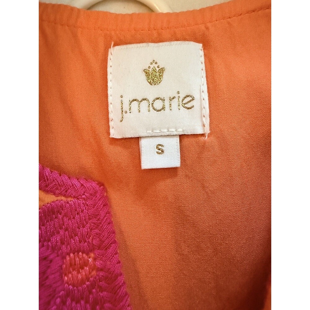 J Marie Pink and Orange Embroidered Krista Top Wonen’s Size S - Picture 4 of 4